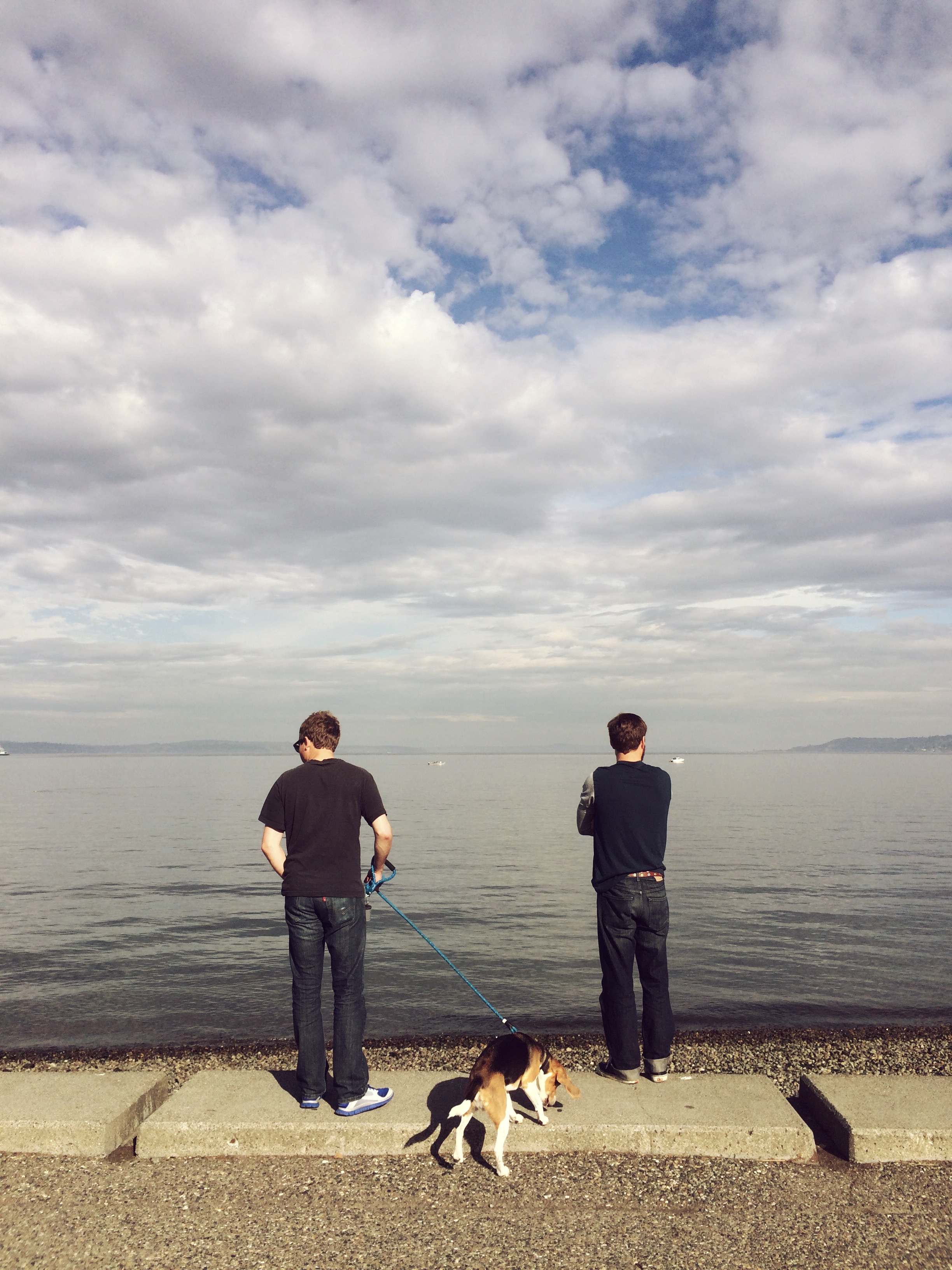 West Lake, Seattle with Brother Evan, Tucker Dog, and Manfriend Marshal
