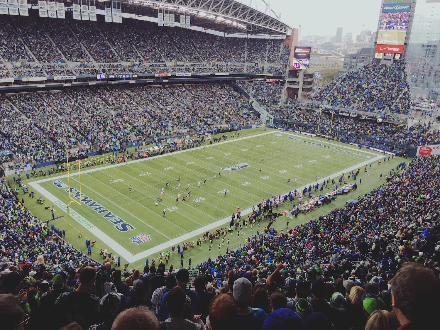 My first Seahawks game! I can't recall ever screaming that loudly in my life.