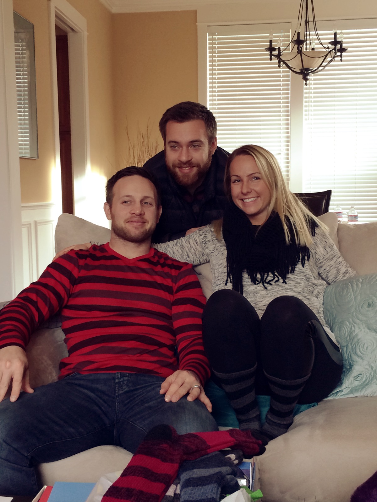 Robbie, Marsh, and Vanessa on Christmas