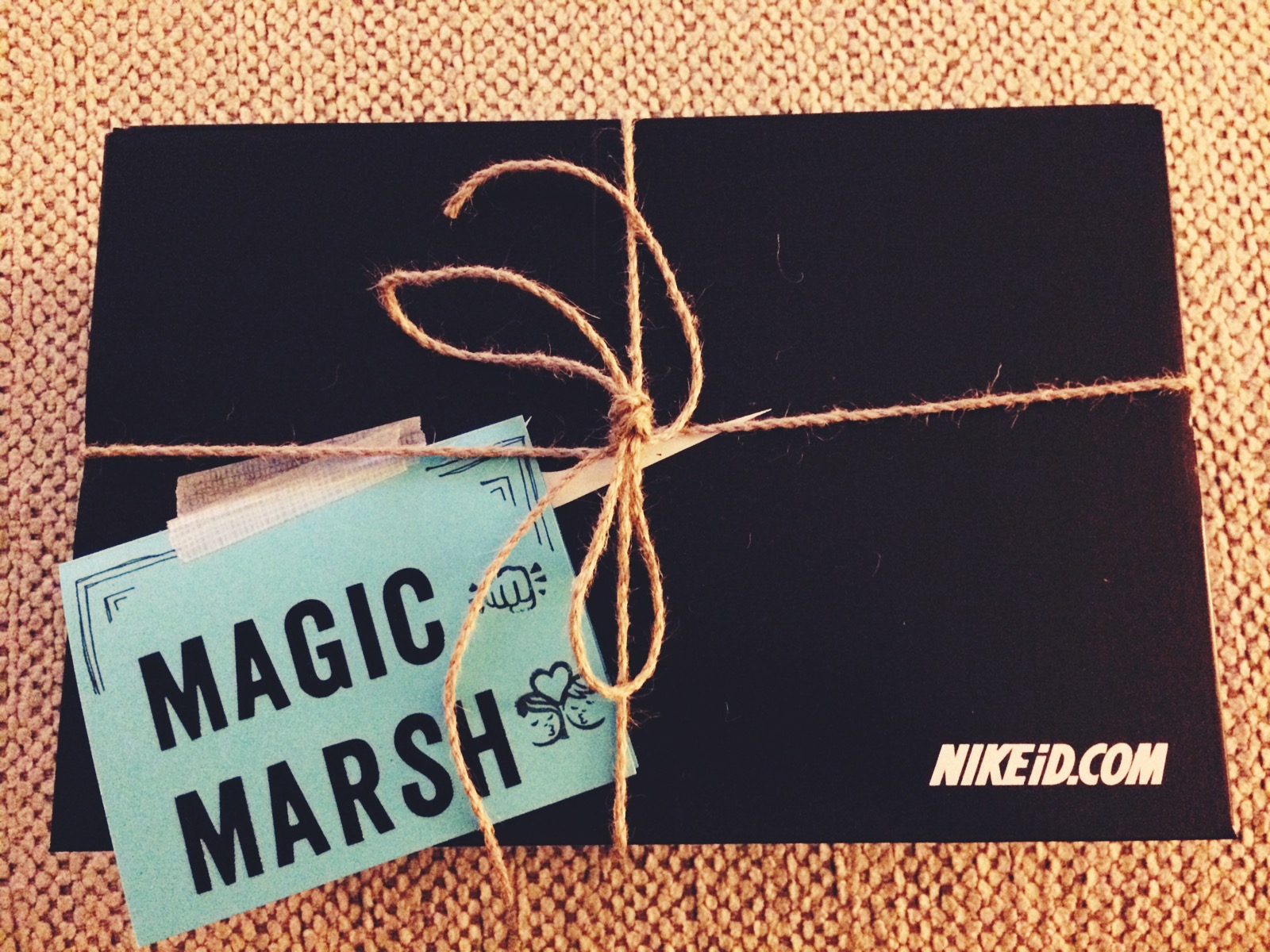 Squarespace gifted us customized Nikes for Christmas, they arrived this month, and I gave mine to Marshal.