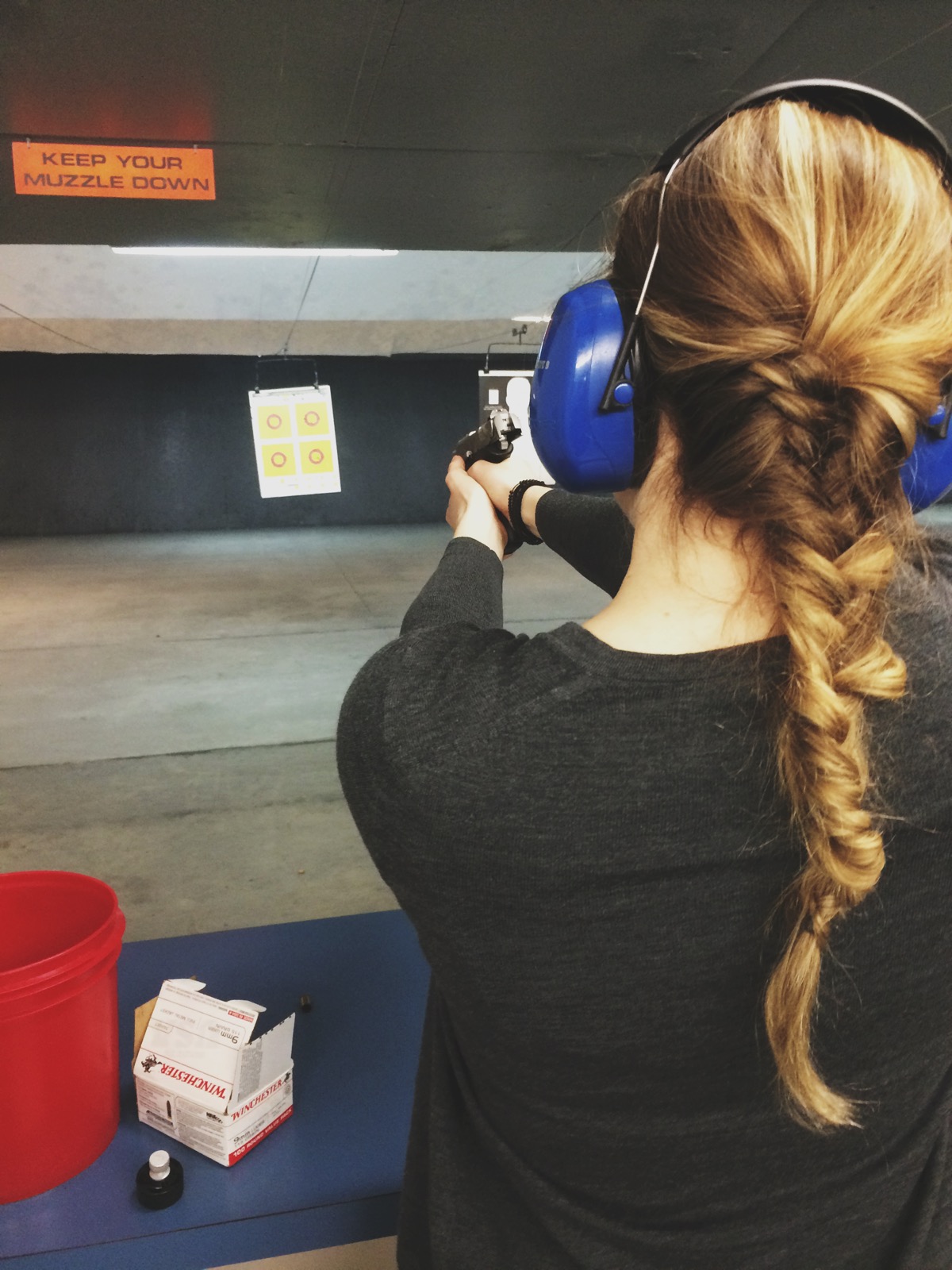 They all did a fine job of teaching me how to shoot a gun, and while I was nervous and scared, I did it!