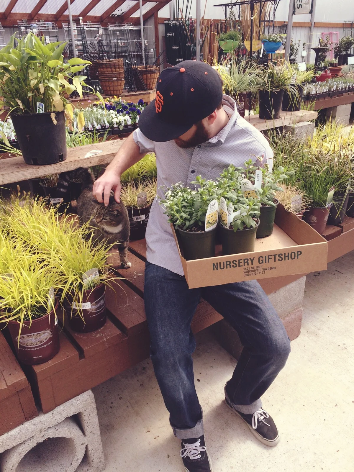 Picking out plants for the house at Yard and Garden