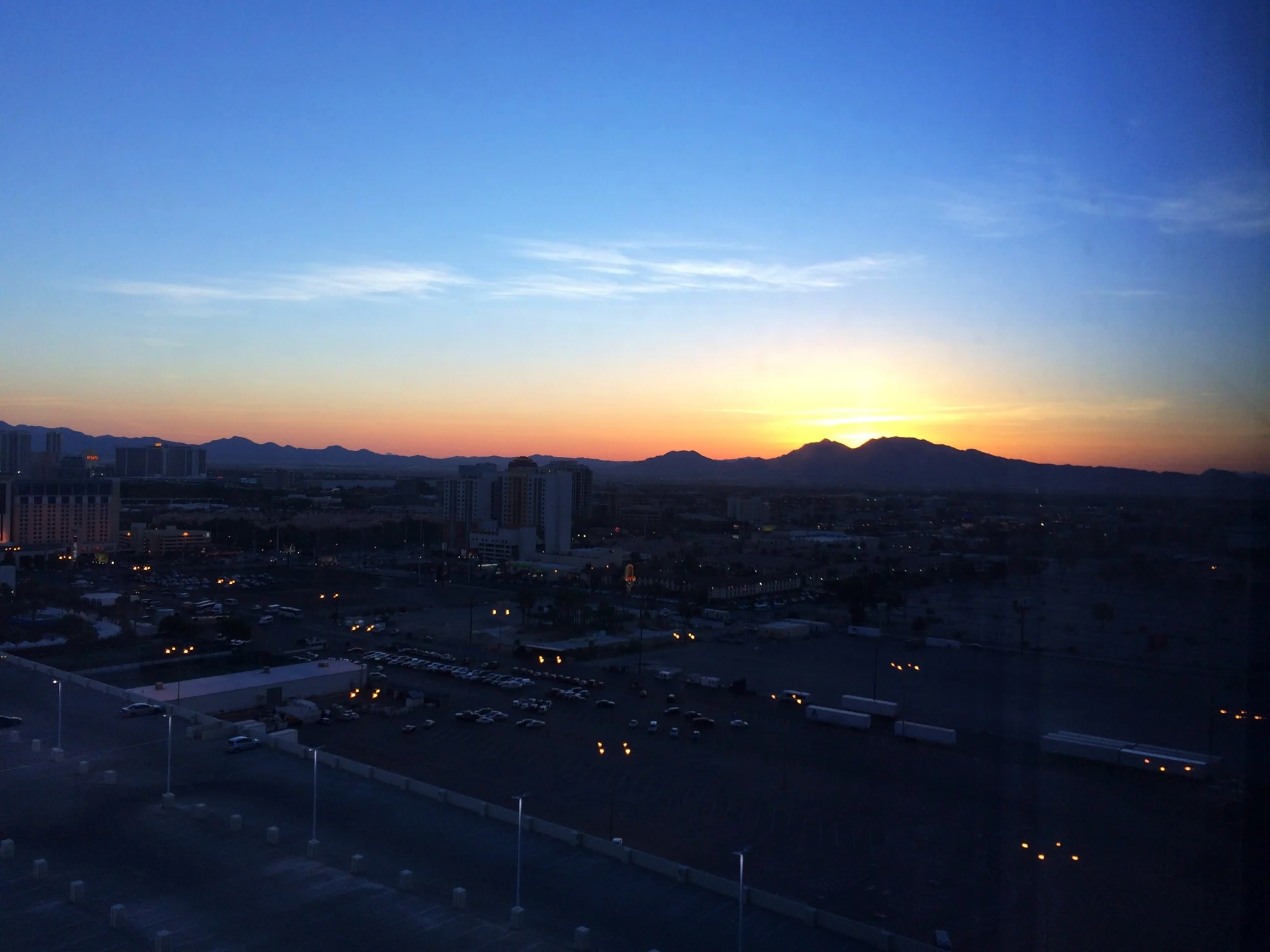 Marsh, Palfy, Scherezad, and I woke up at 4:00 a.m. on Saturday ... because Vegas