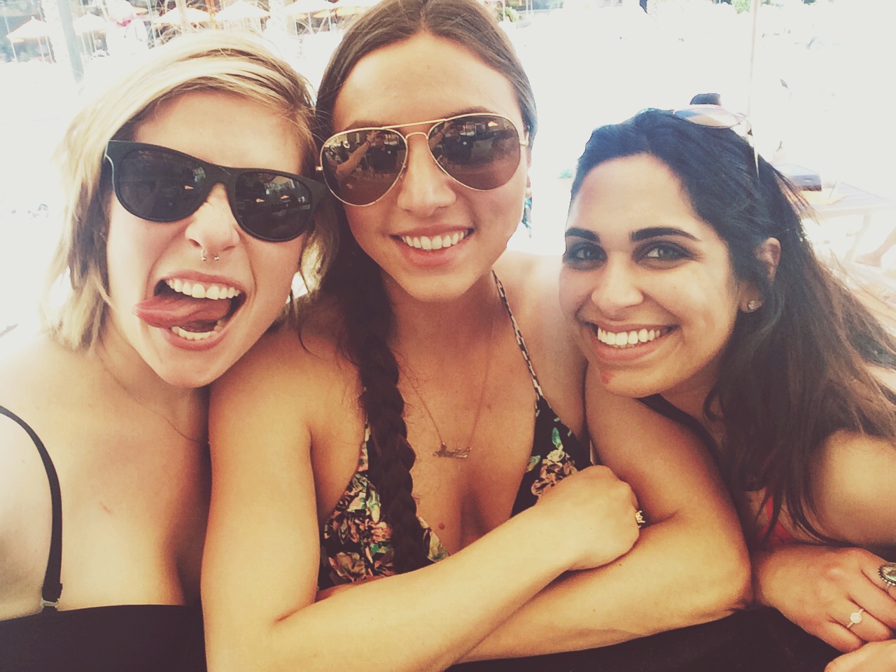 Me, Annica, and Scherezad gettin' weird at the pool