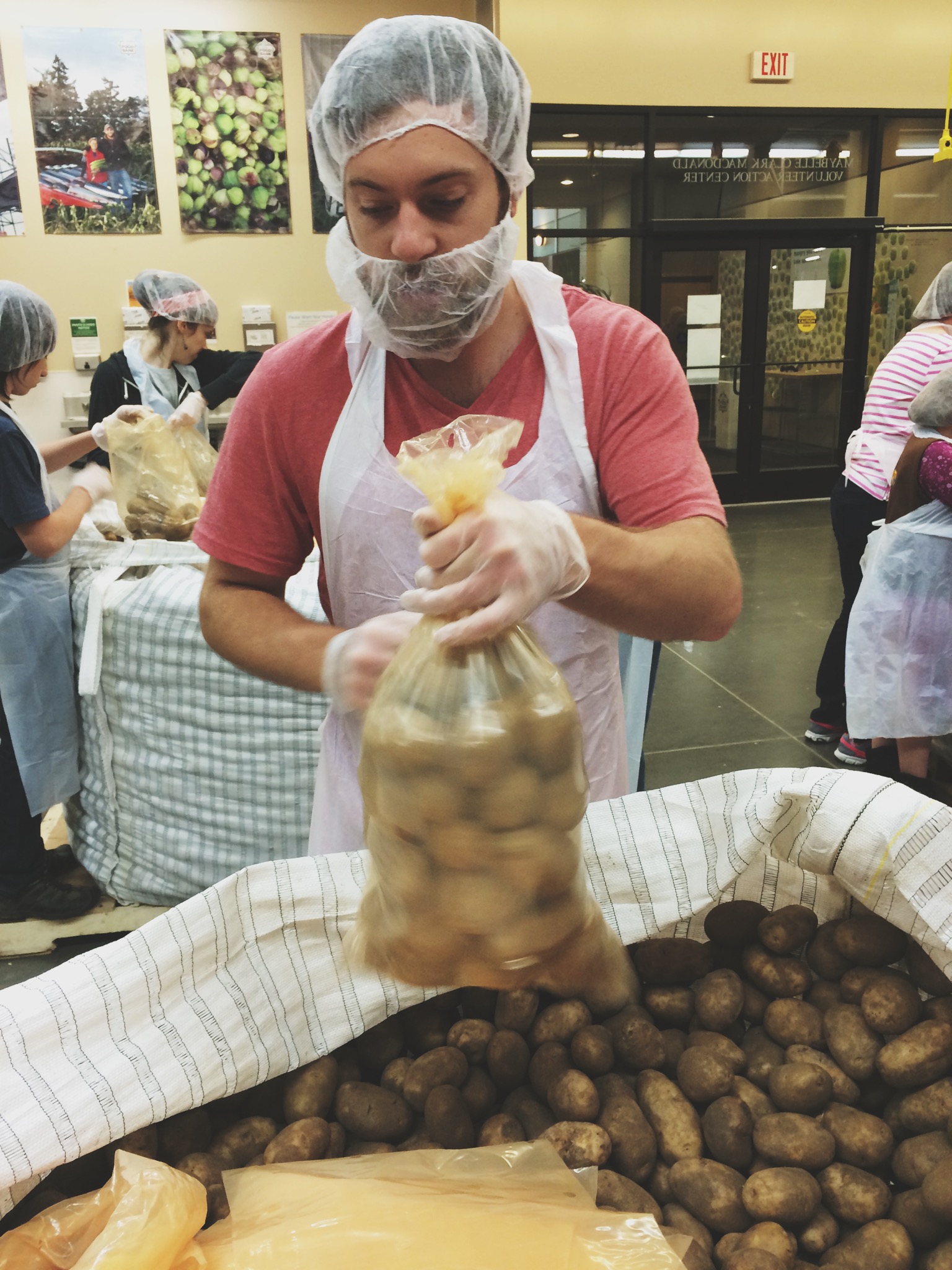 Marsh and I volunteered at Oregon's Food Bank with a few of my coworkers, and we loved it!