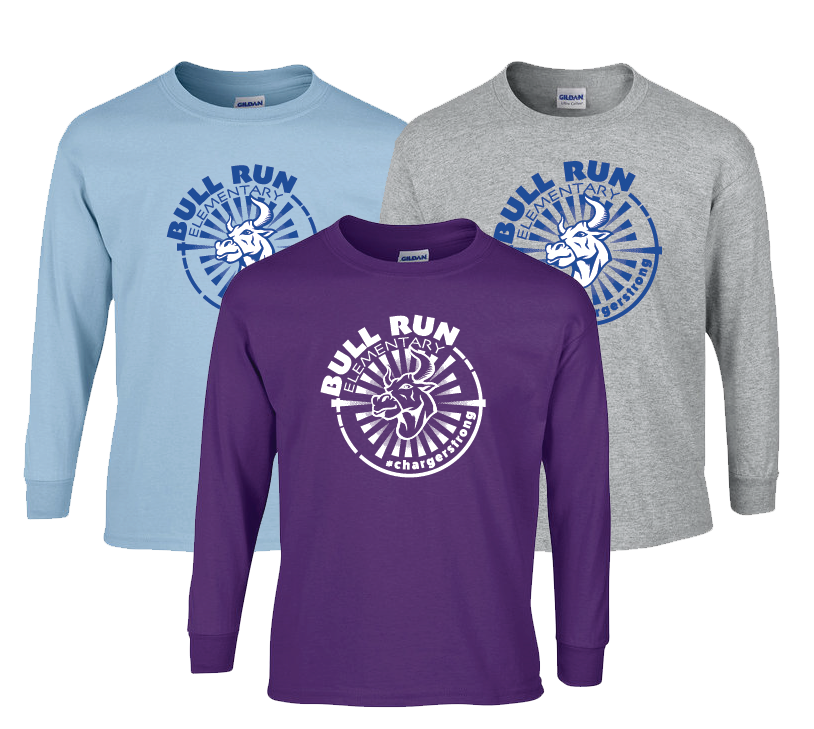 Bull Run Circle Logo Long Sleeve T-Shirt