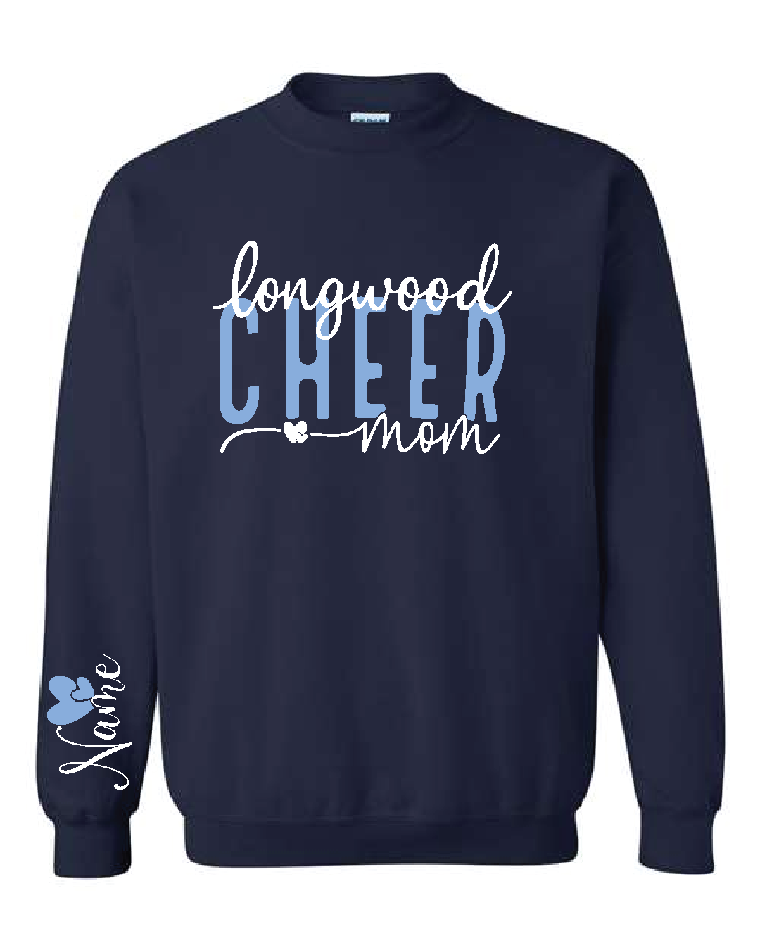 Longwood Cheer Mom Navy Crewneck