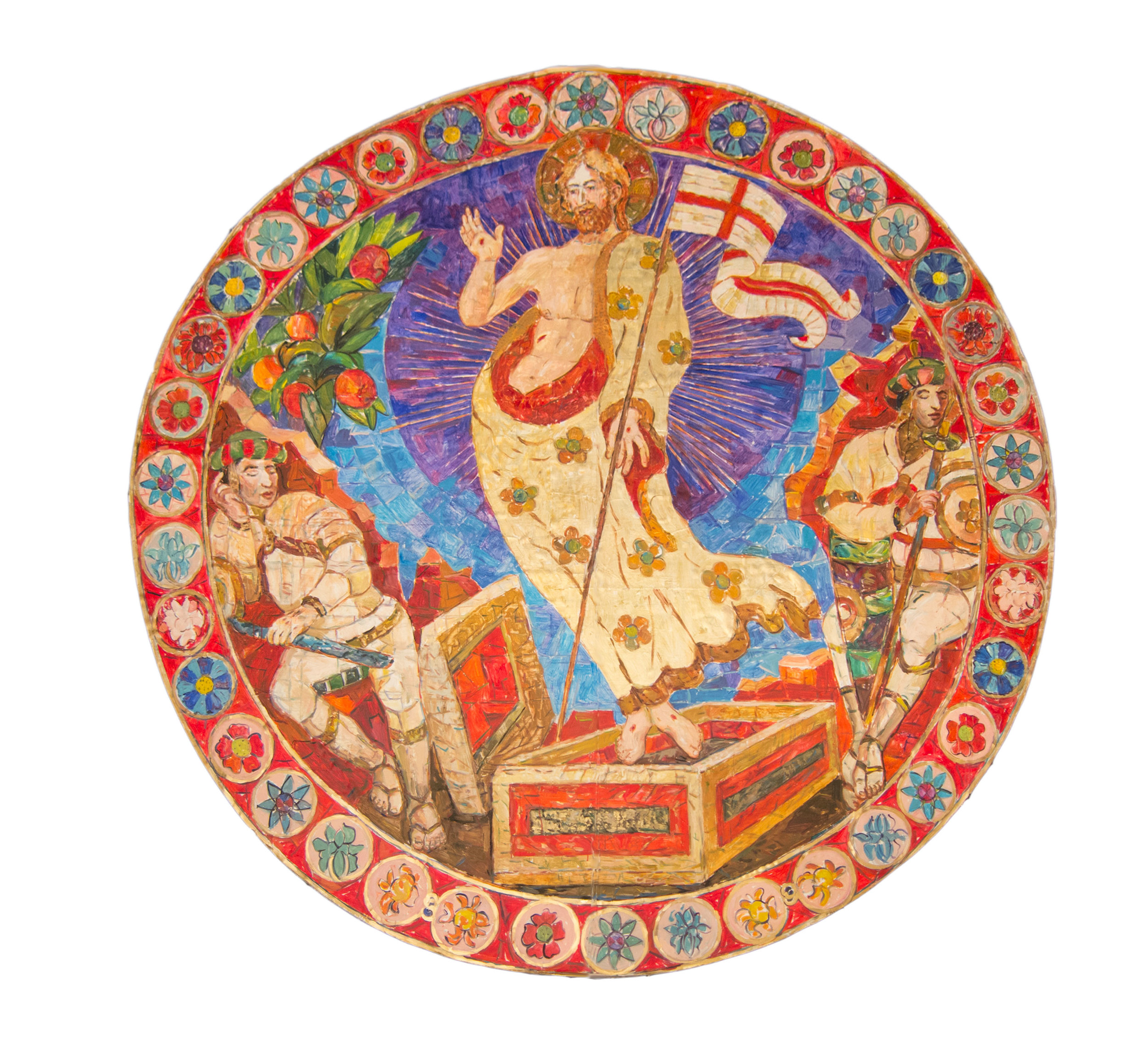University Church artwork depicting the resurrection by Martha Mason