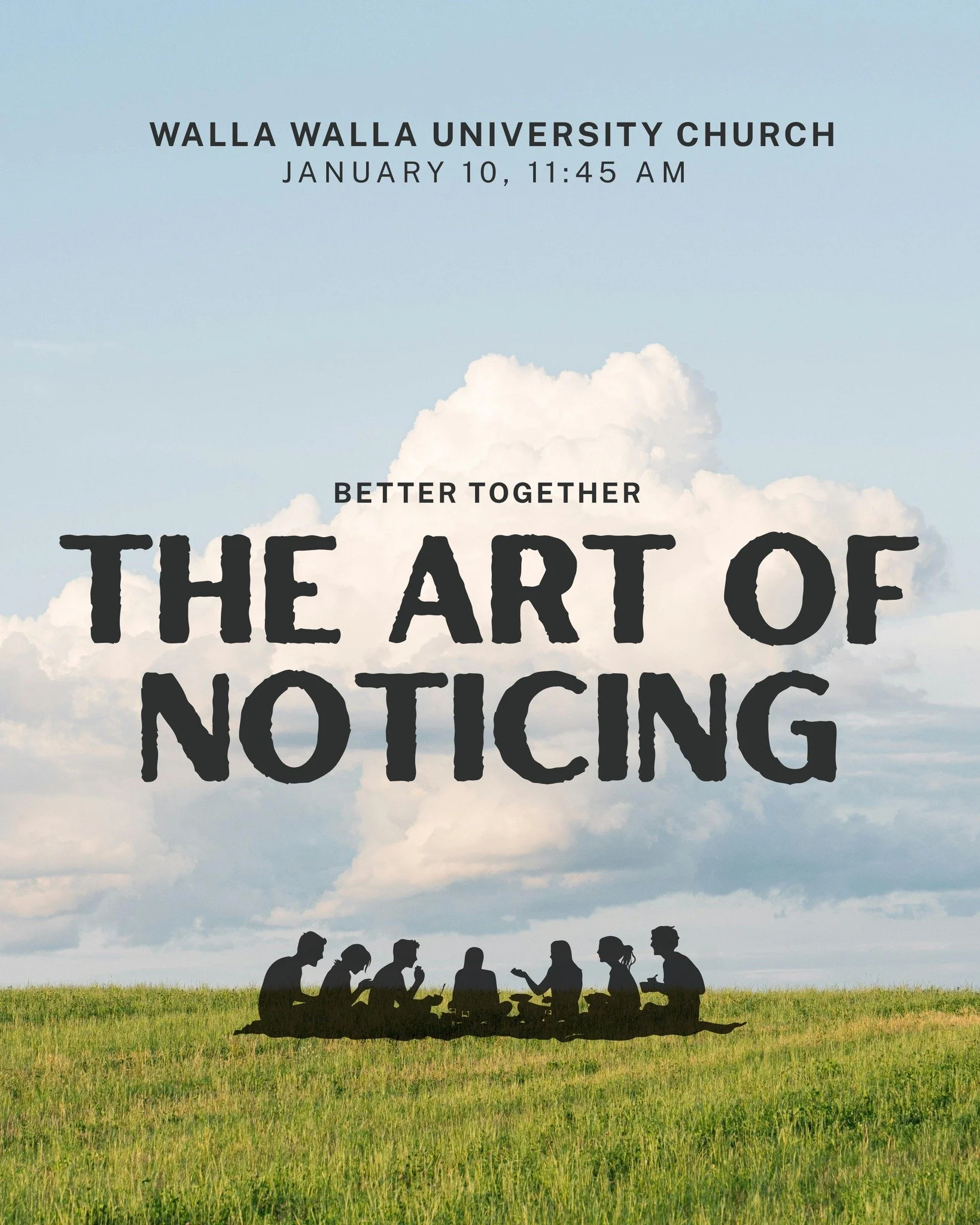 Join us this Sabbath  as we reflect on The Art of Noticing&mdash;learning to slow down, be present, and see God at work in our lives and in each other. 🤍