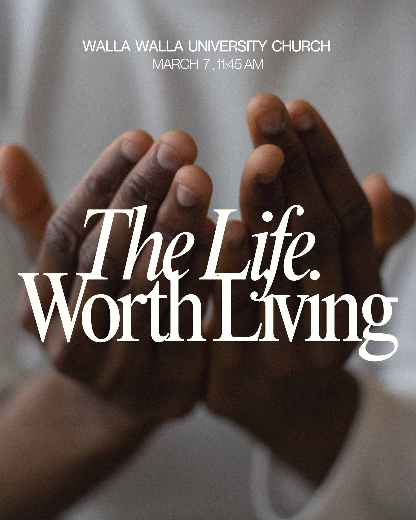 Join us this Sabbath  as we reflect on &ldquo;The Life Worth Living.&rdquo; 

In a world full of noise, pressure, and uncertainty, God invites us to discover a life rooted in purpose, hope, and faith. Come worship, grow, and be reminded that the life