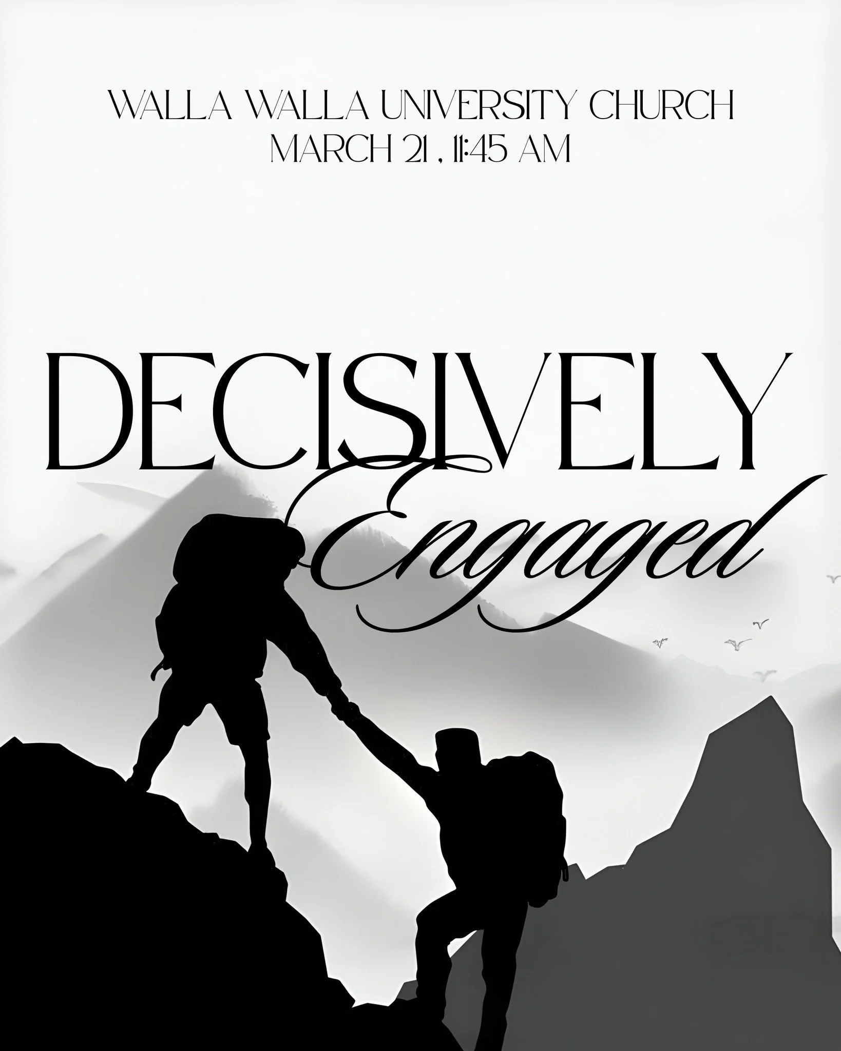 Join us this Sabbath as we dive into what it means to live decisively engaged&mdash;a life of purpose, faith, and intentional action. Let&rsquo;s grow together, encourage one another, and step boldly into what God is calling us to do. ⚡️🙌