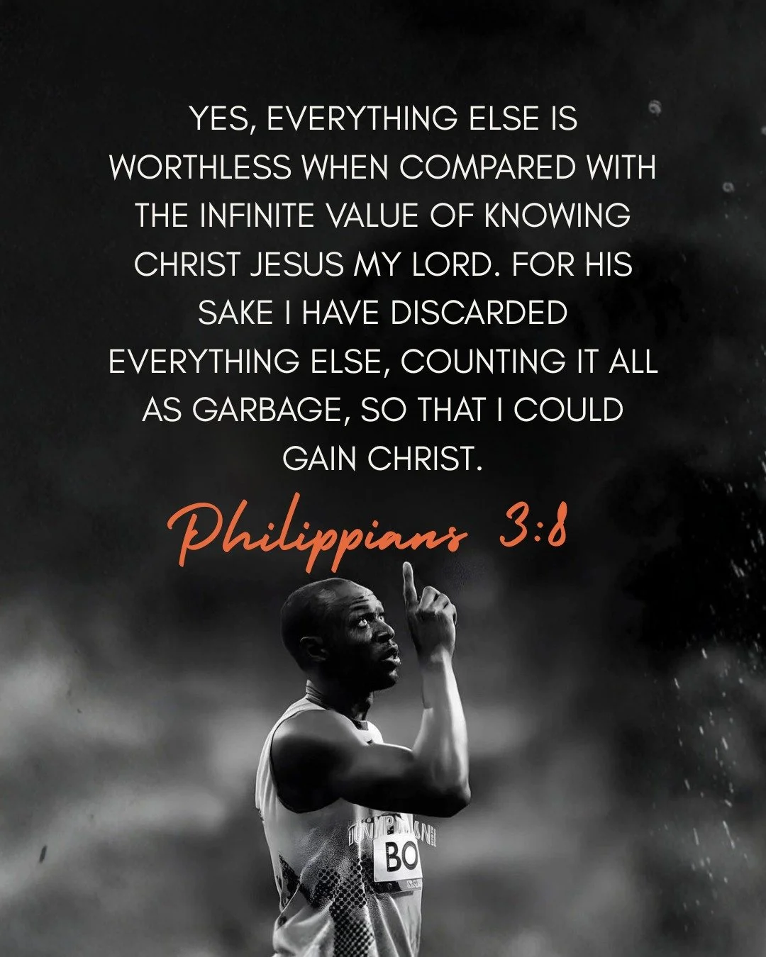 Yes, everything else is worthless when compared with the infinite value of knowing Christ Jesus my Lord. For his sake I have discarded everything else, counting it all as garbage, so that I could gain Christ.

Philippians 3:8 (NLT) 📖✨