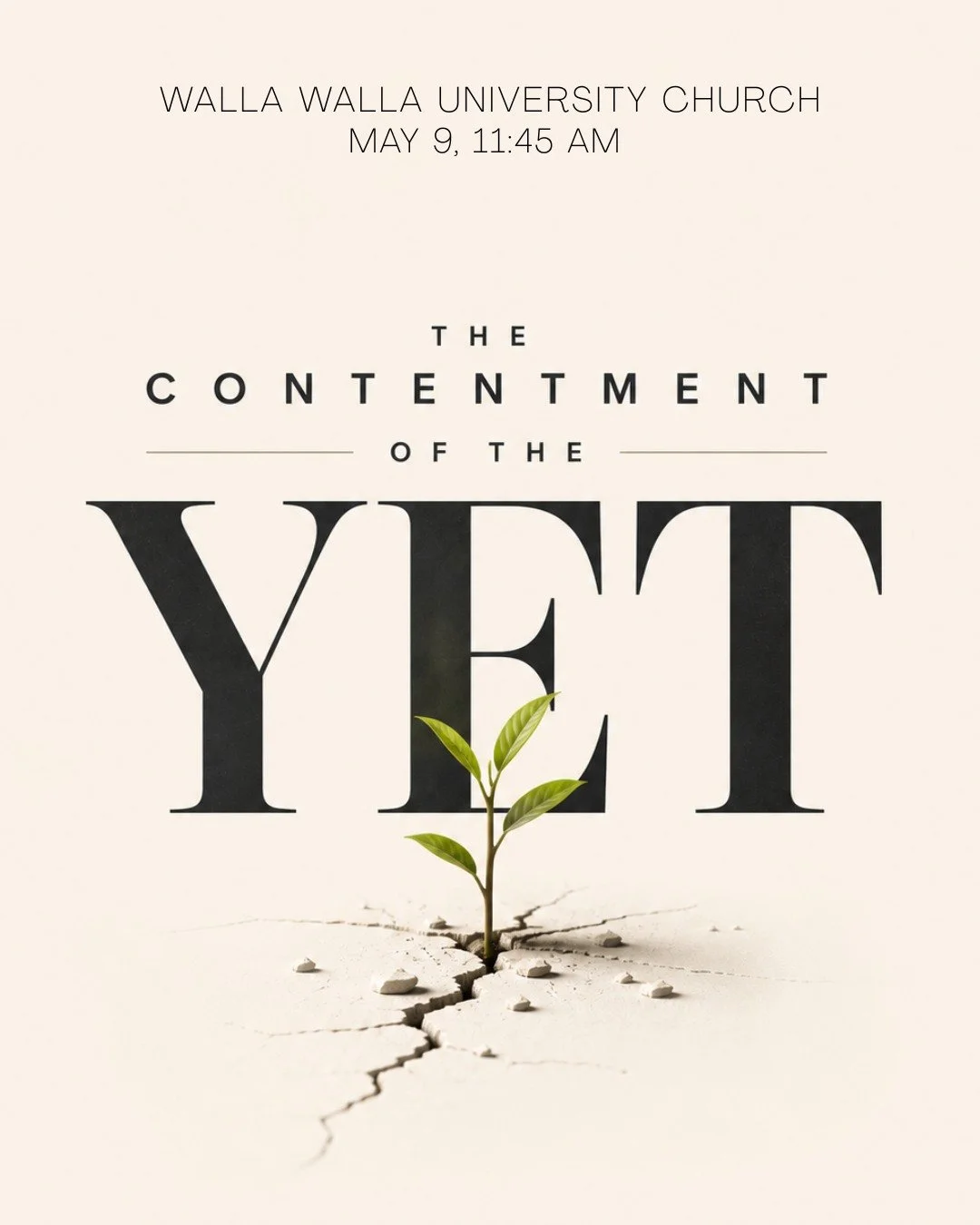 Join us this Sabbath as we reflect on The Contentment of the Yet &mdash; learning to trust God in the waiting, grow through the process, and find peace even before the promise is fulfilled. 🌱