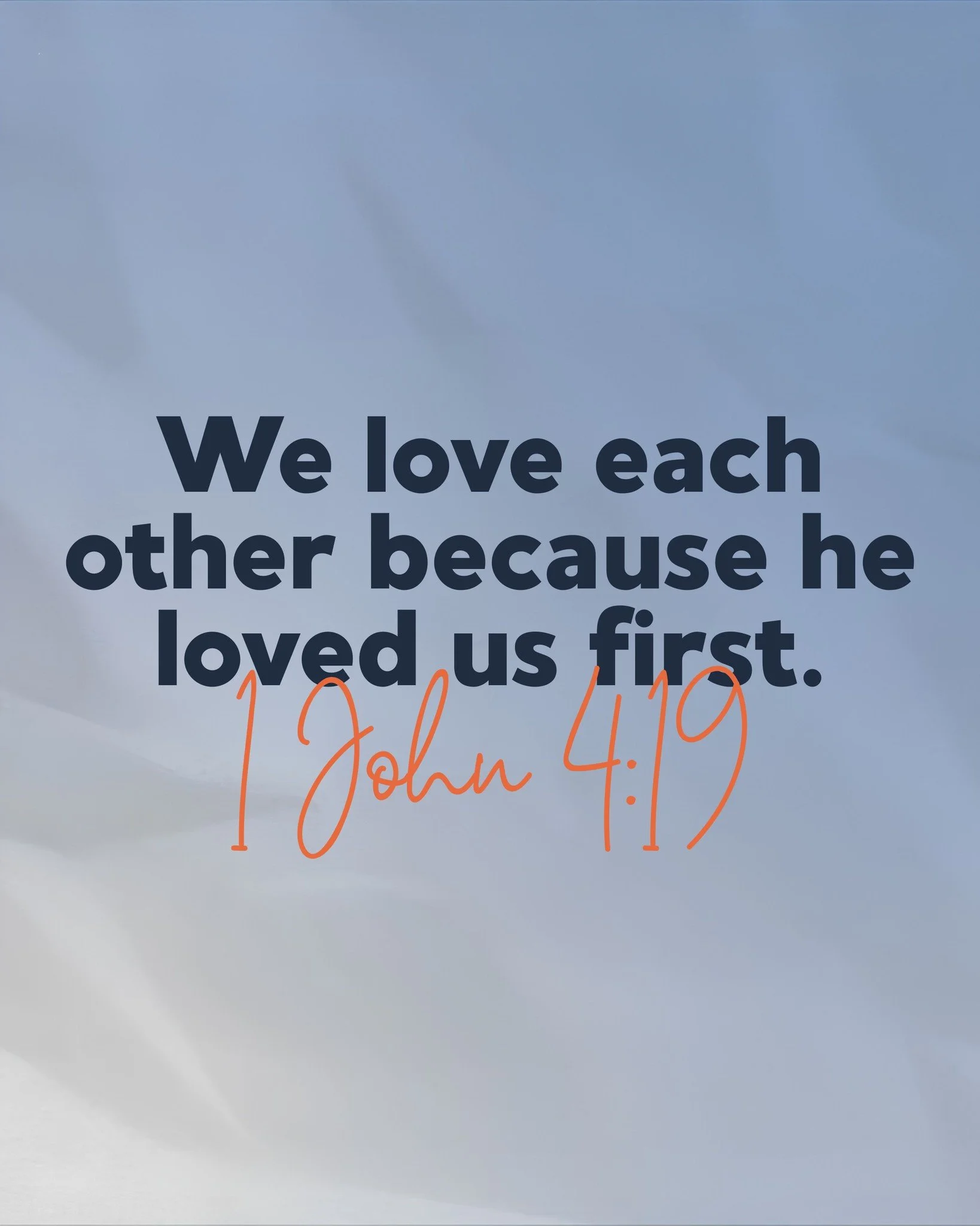We love each other because he loved us first. ✨

- 1 John 4:19 (NLT)