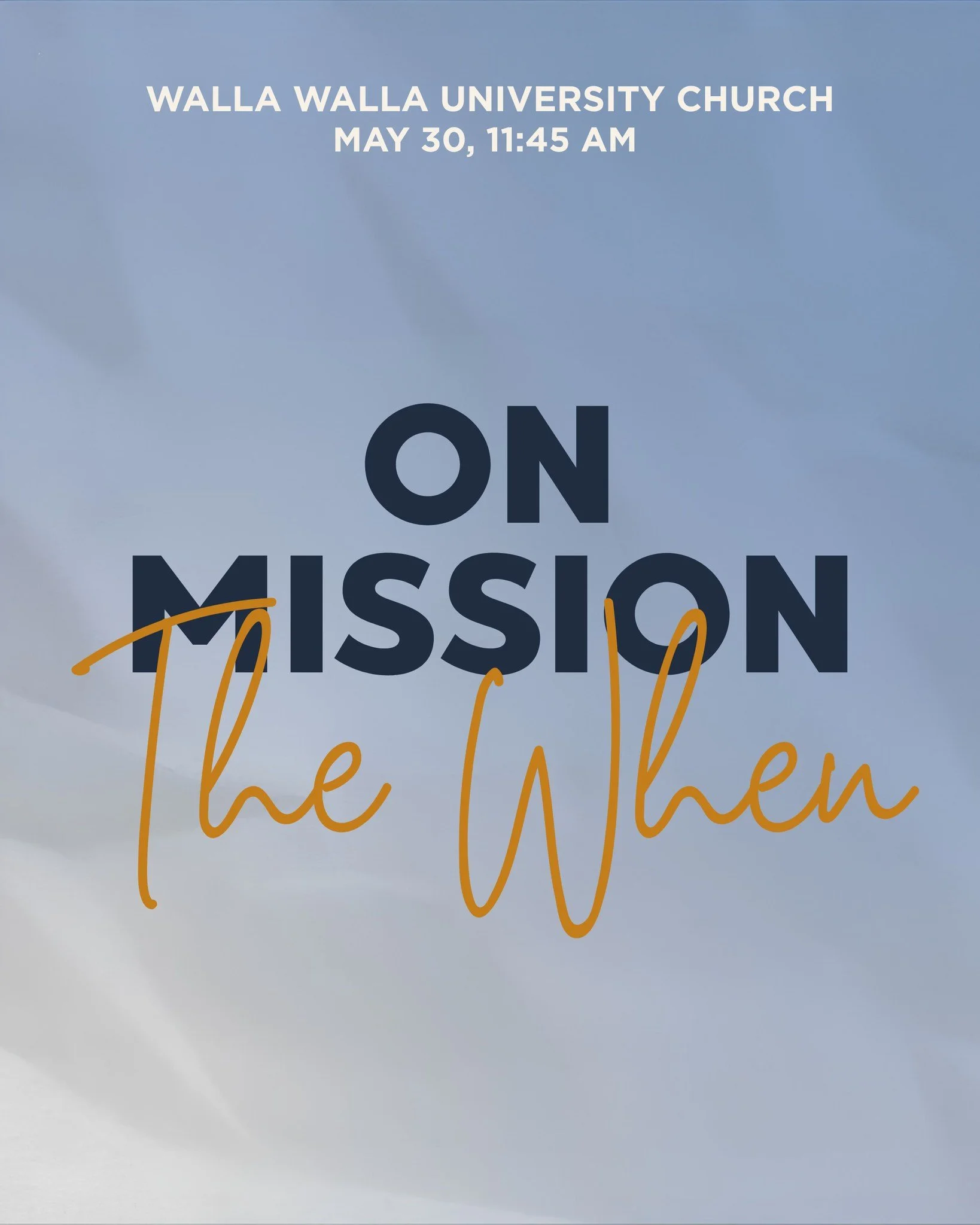 Join us this Sabbath as we continue our series On Mission: The When ✨ A reminder that God&rsquo;s timing is always perfect, even when we don&rsquo;t fully understand it yet. We can&rsquo;t wait to worship together!