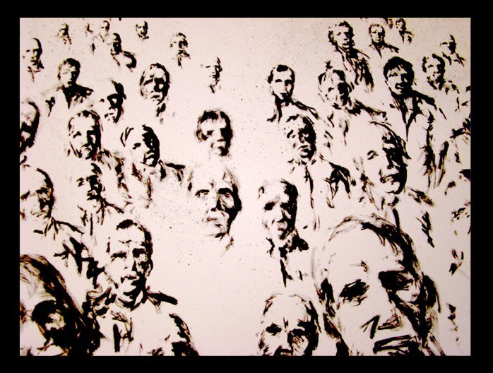 Masses, Oil on Canvas by Brandon Hingley