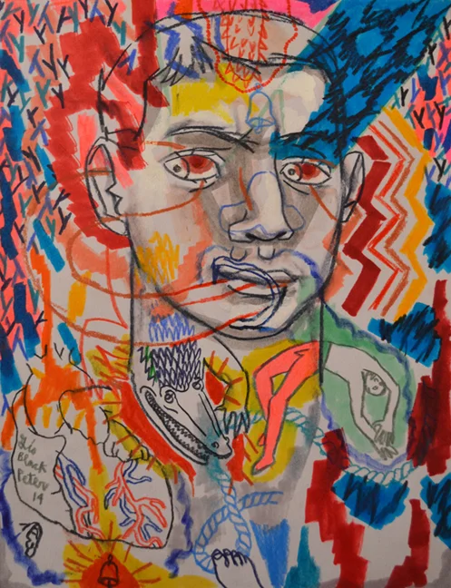 *You Might Get Me Tomorrow But Never Today. Mixed media on paper. 8.5”x11”