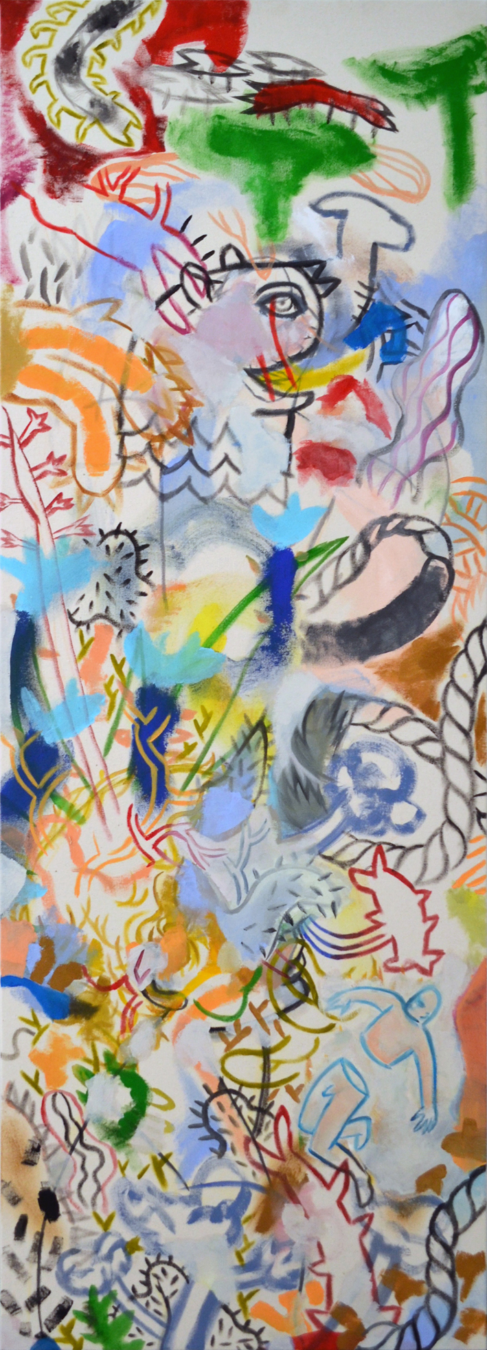 SLAM NIGHT I . Acrylic on canvas. 140cm x 50cm. 2015
