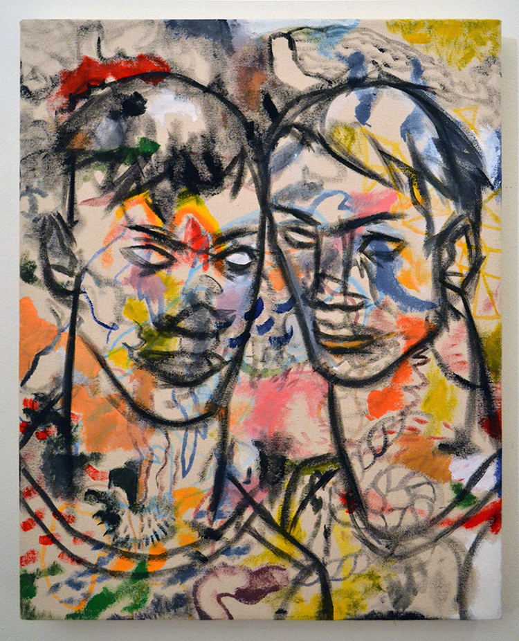 *2 White Boys For $ale. Acrylic on canvas. 16"x20"