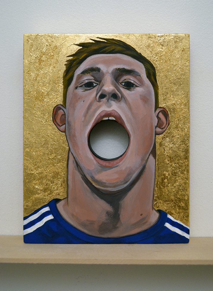 *Communion, Gold Lion. Acrylic & gold leaf on wood.