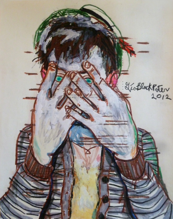 *Steven. Mixed media on slave cv. 8.5"x11"