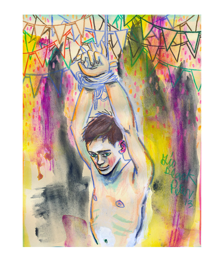 * Piñata. Mixed media on paper. 8.5"x11"