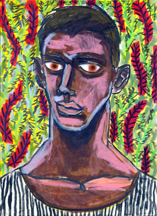 * Sky Ignites. Mixed media on paper.