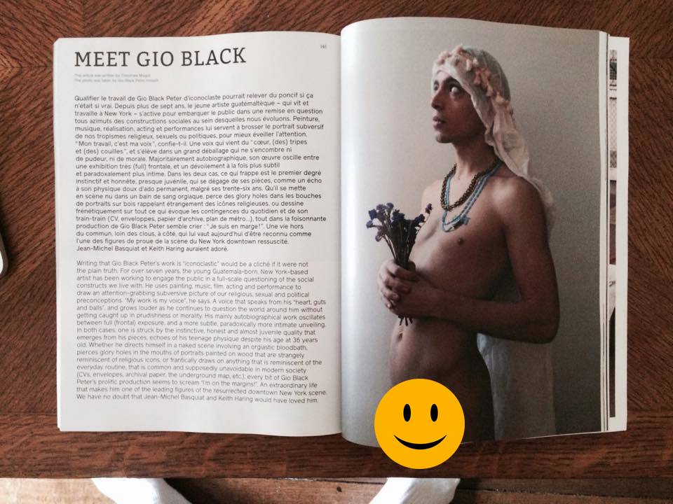 my self portrait in the summer 2015 issue of WAD Magazine w a beautiful written piece about my work by Timothée Magot