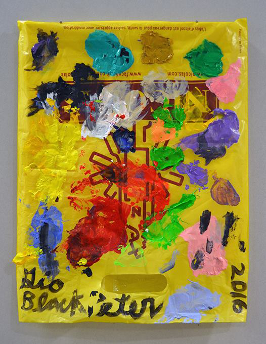 Party Bag . Plastic, wood & acrylic.