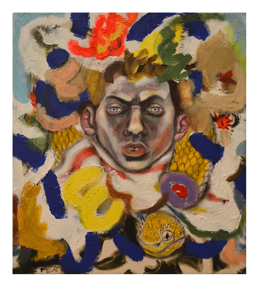 Yes You Are. Oil and acrylic on canvas. 16"x18"