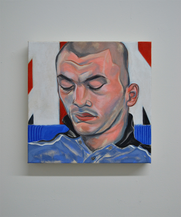 The things you do that bring you _____. Acrylic and oil on canvas. 12"x12"