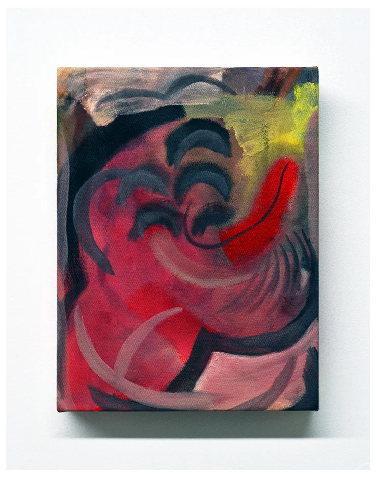 Snake Catcher. Acrylic and oil on canvas. 9"x12", signed on the back.