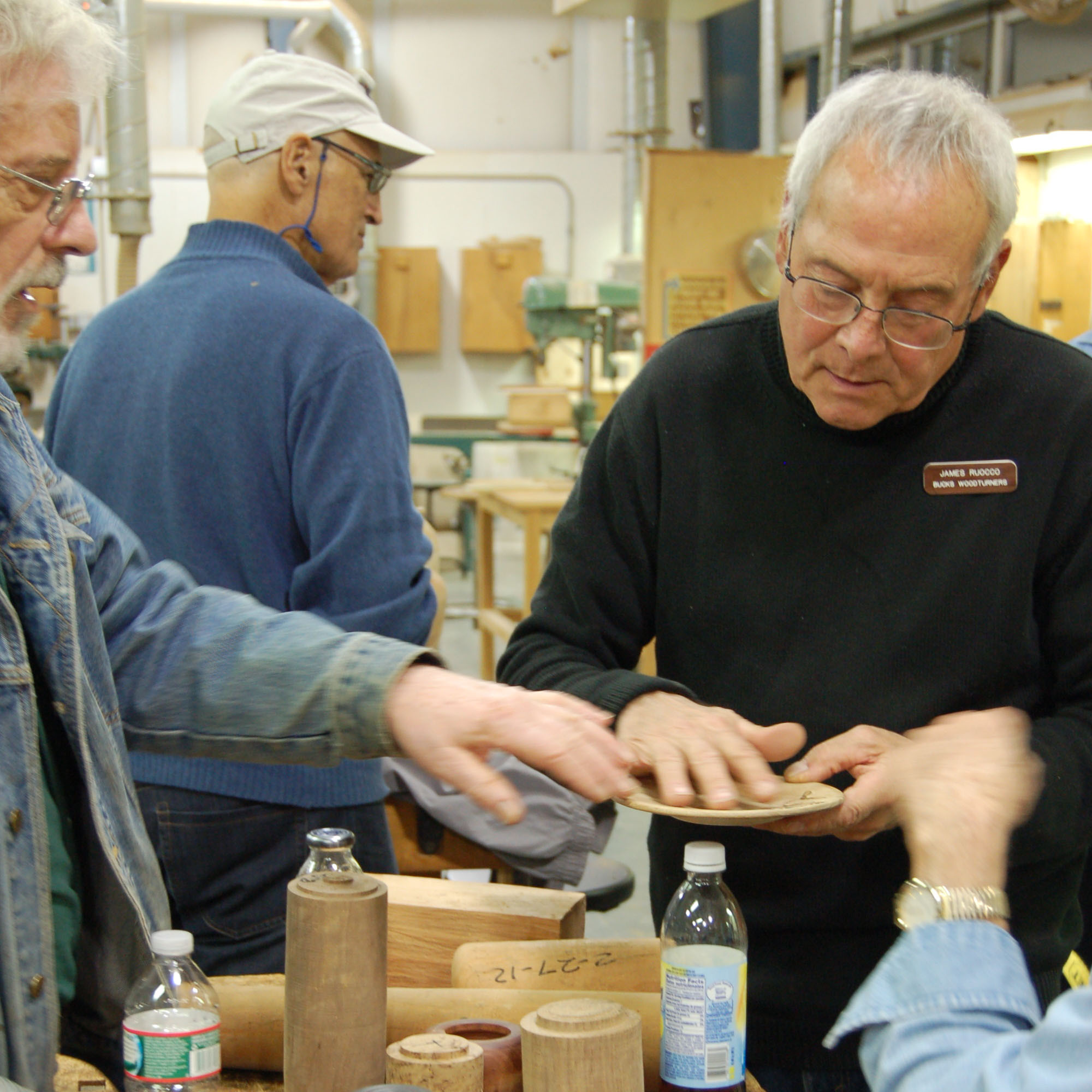  Jim Ruocco and friends check out Bryan Richardson's coring sample.