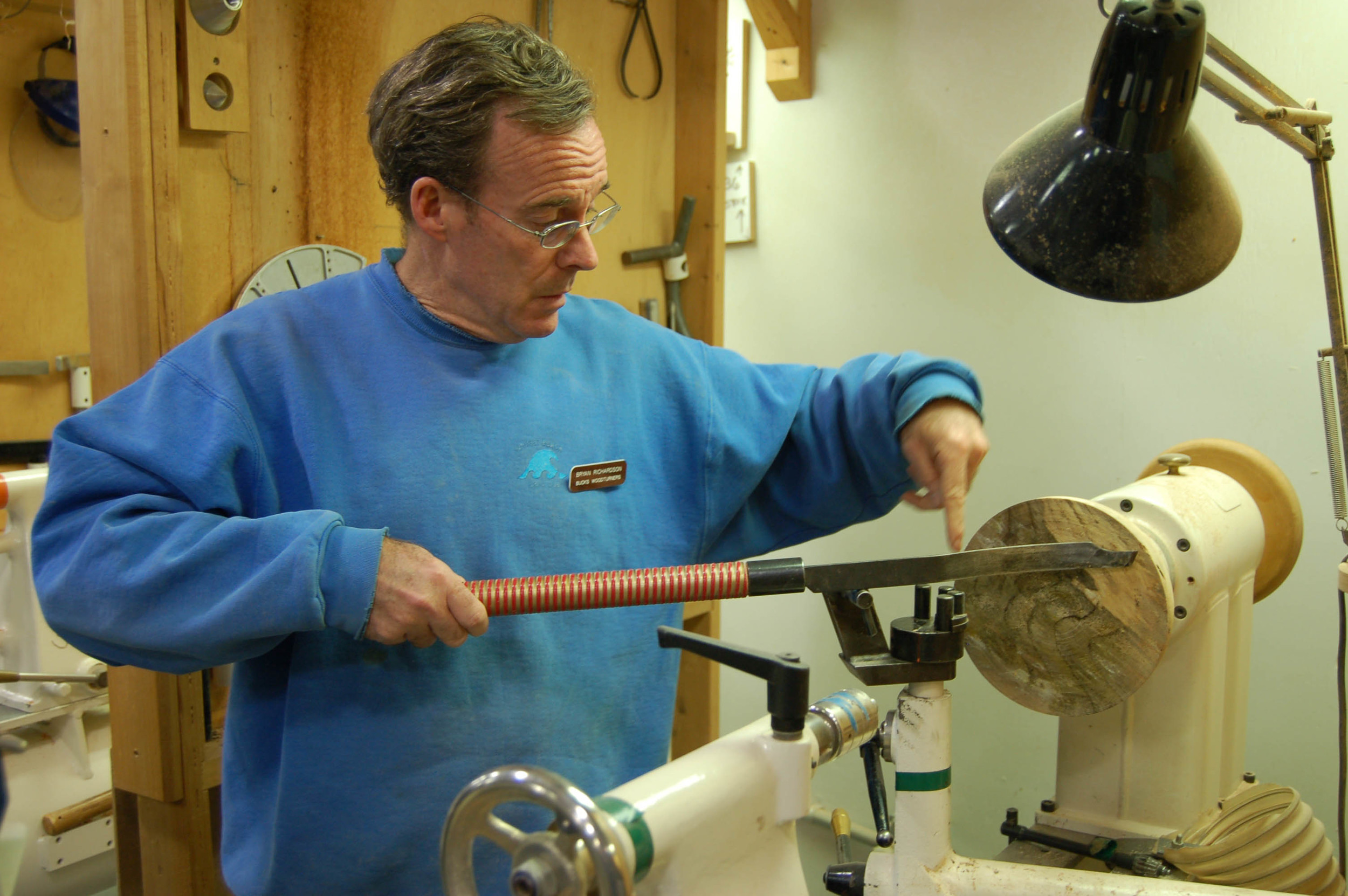  Here's where the action is and how his McNaughton-style coring tool works. 