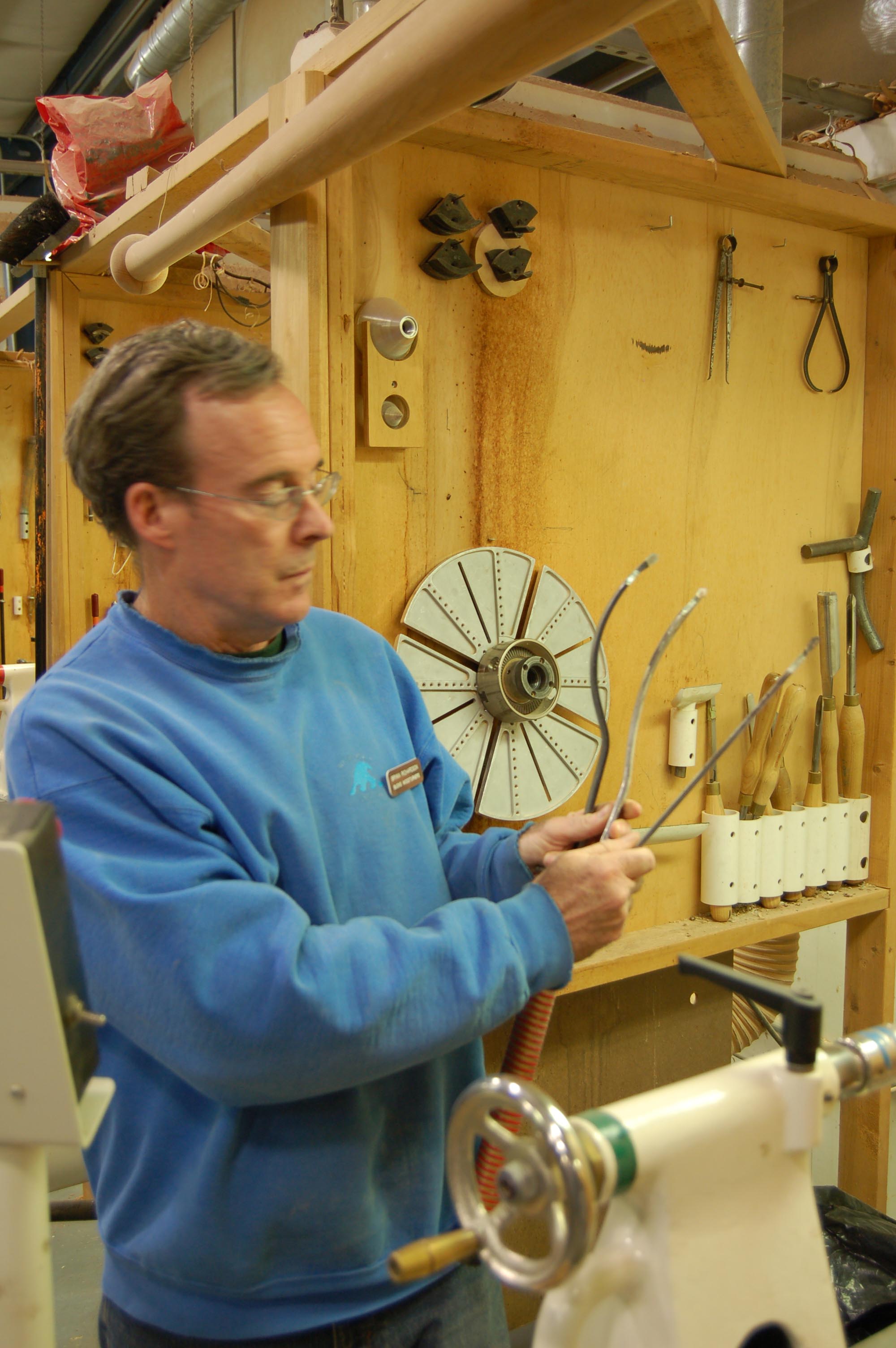  Bryan shows a couple of his go-to coring tools. 