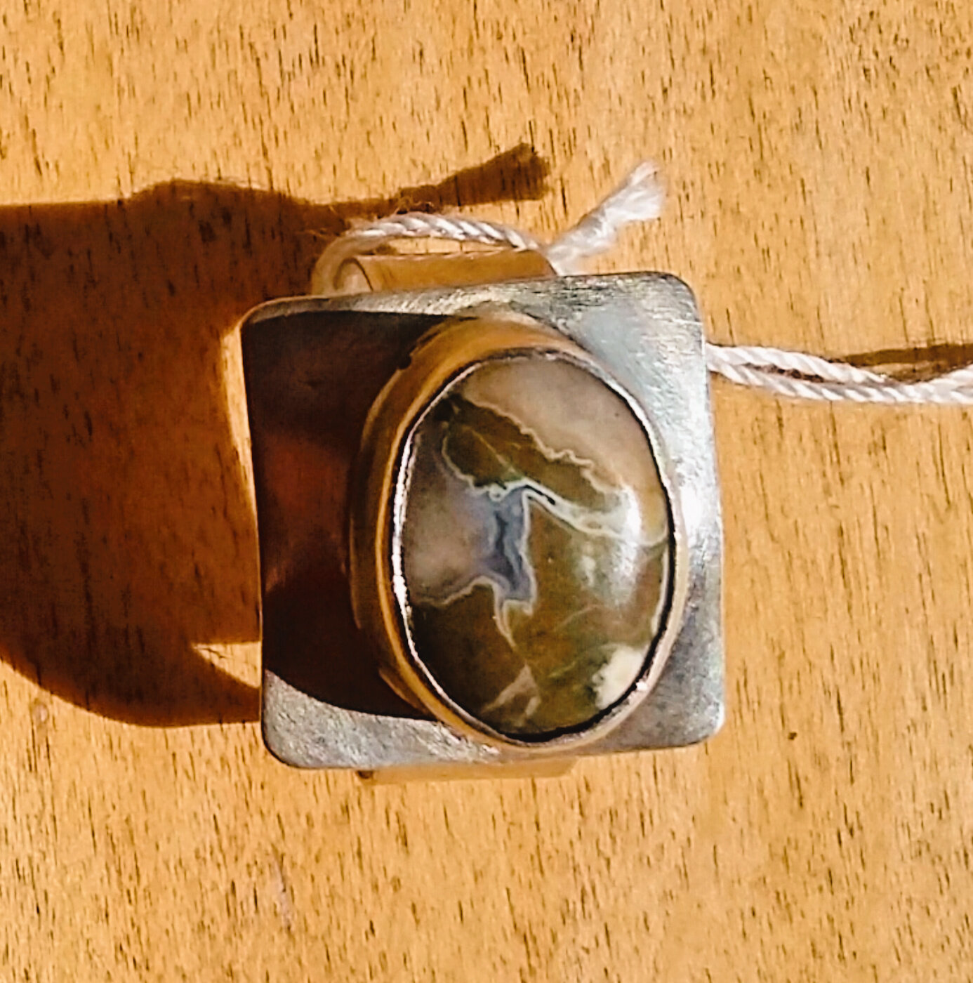 Woman's Sterling Silver &amp; Agate Ring