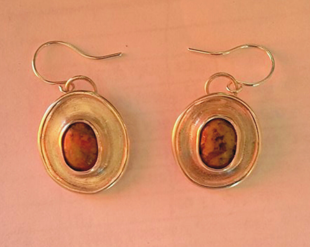 Sterling Silver with Precious Stone Earrings 