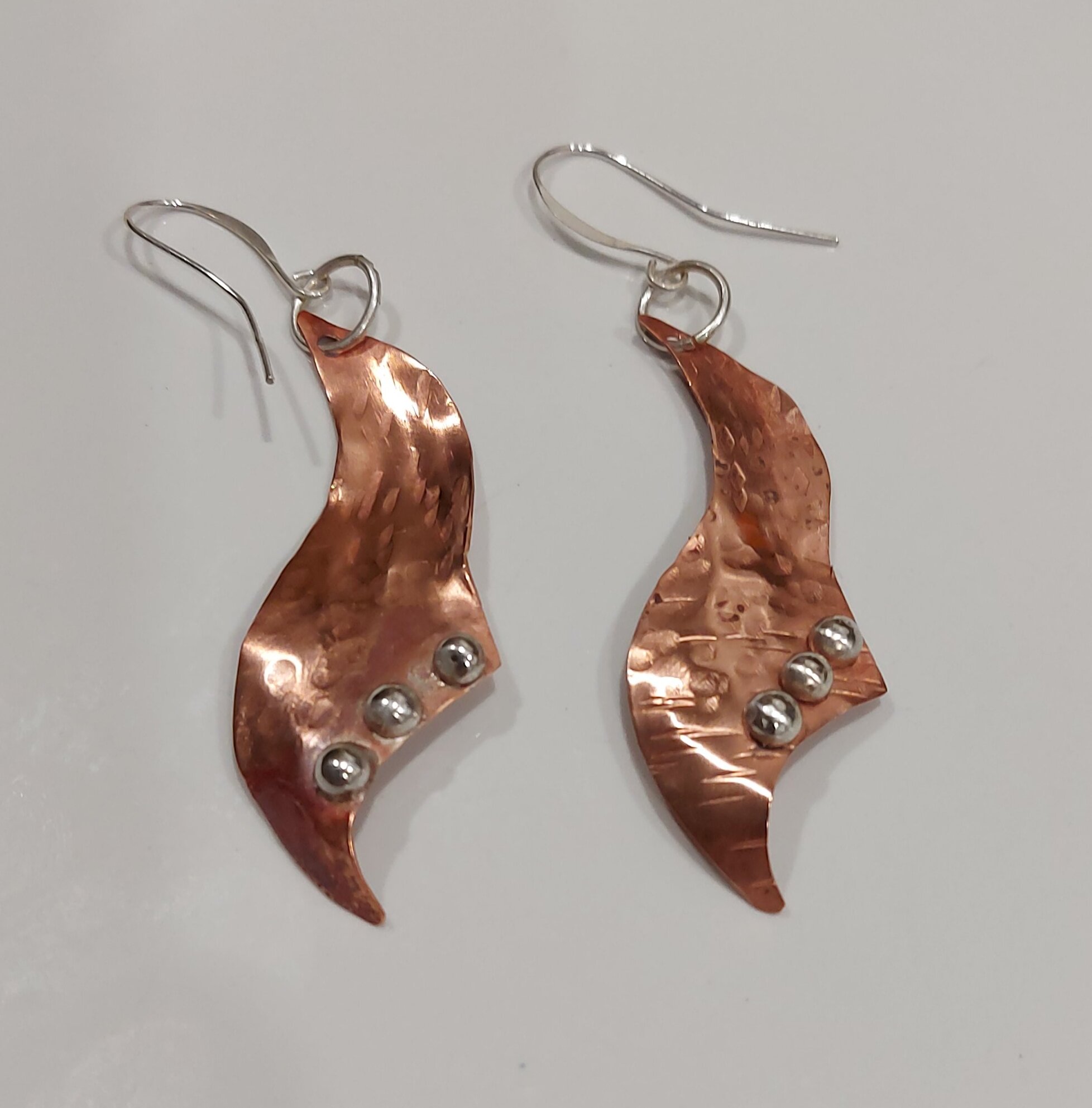 Silver ball earrings