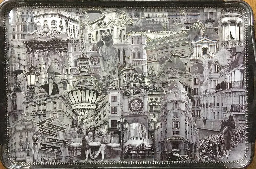 Paris Decoupage Tray