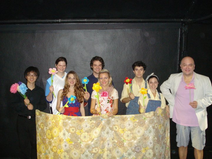  The cast of&nbsp; La Finta Giardiniera , Taylor Ott as Arminda, Opera at Home, 2010 