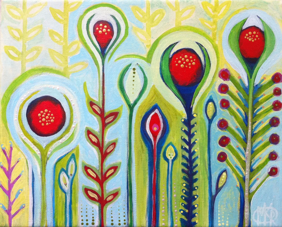 SOLD "Undergrowth" 8"X10" $125