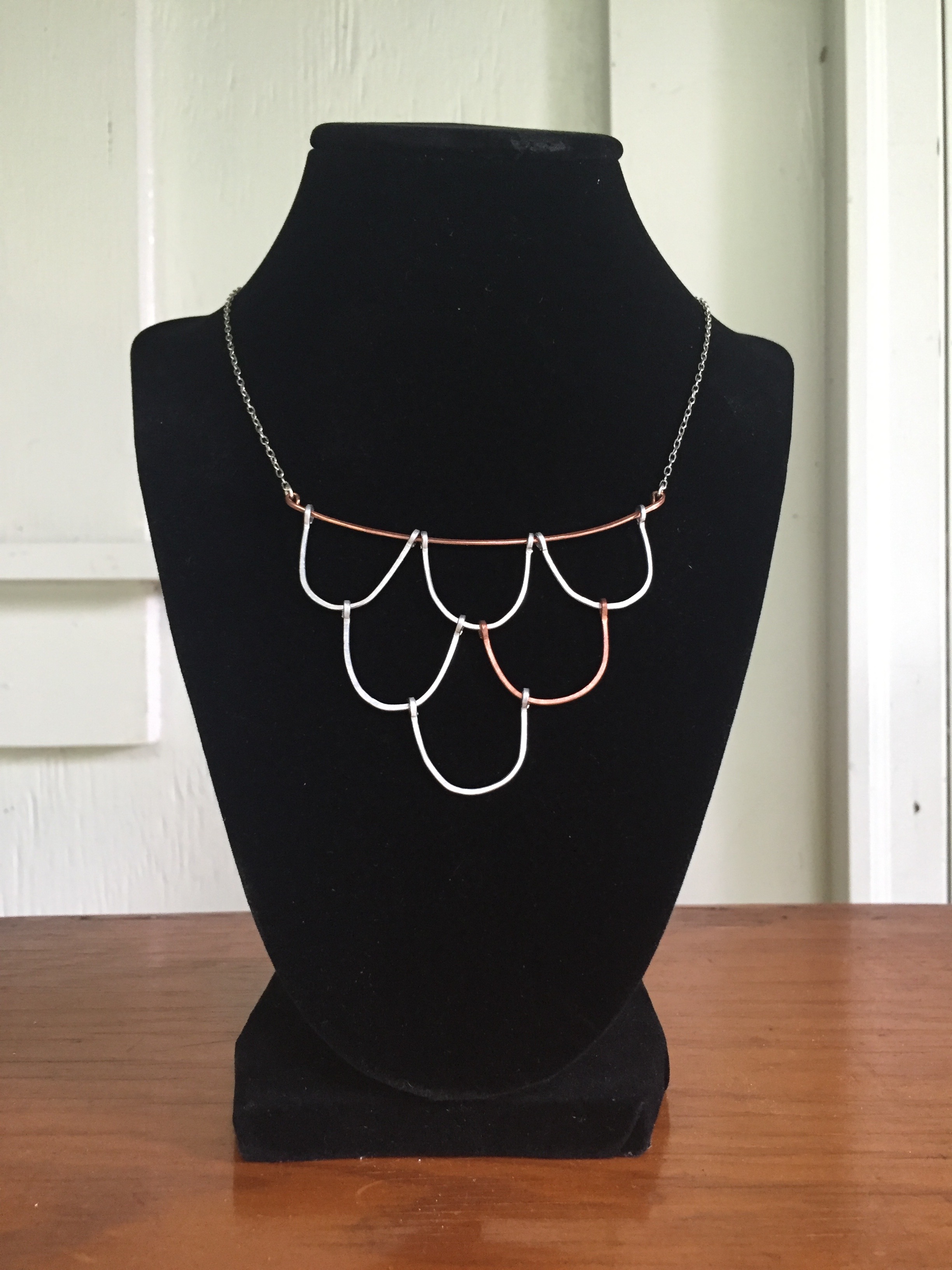 Mixed Metal Scale Necklace - $35
