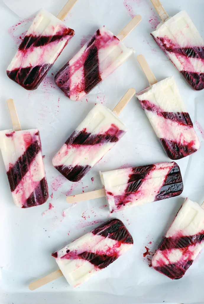 STRIPED BERRY BUTTERMILK POPSICLES VIA BROOKLYN SUPPER