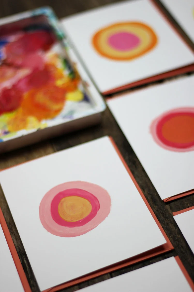 Peach Circle Note Cards from Madison Beaulieu