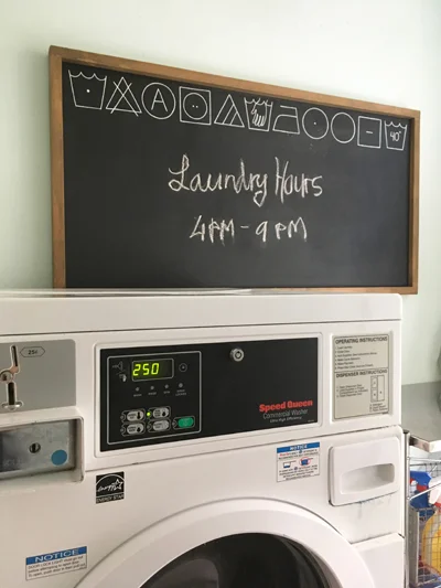 Coming from another leg of your trip and need to do laundry? A washer and dryer is available at the hostel.