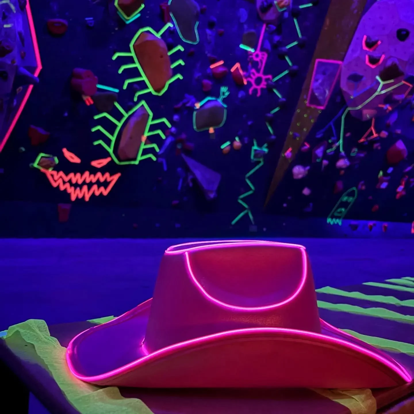 Thanks for everyone who showed up at our annual spooky blacklight climb night! It was so fun seeing everyone's costumes and seeing everyone try out Dyno challenges! Our next one will be around Valentine's day, so keep an eye out. For now, spookiness 