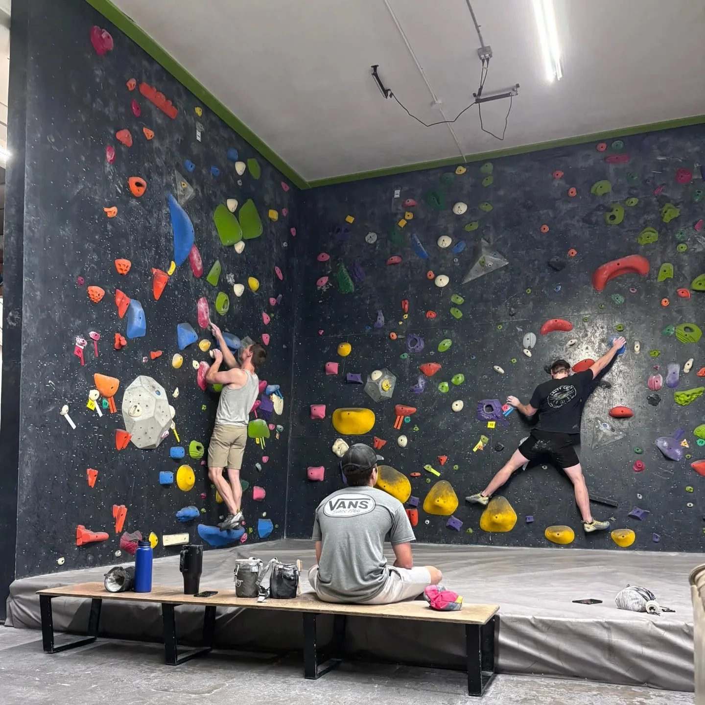 The cold doesn't have to be boring. You can always climb indoors in our cozy facility with a workout area included. What's better is we have a 12 days of Climbmas special going on! Get 12 continuous days when taking advantage of the promo. You can fi