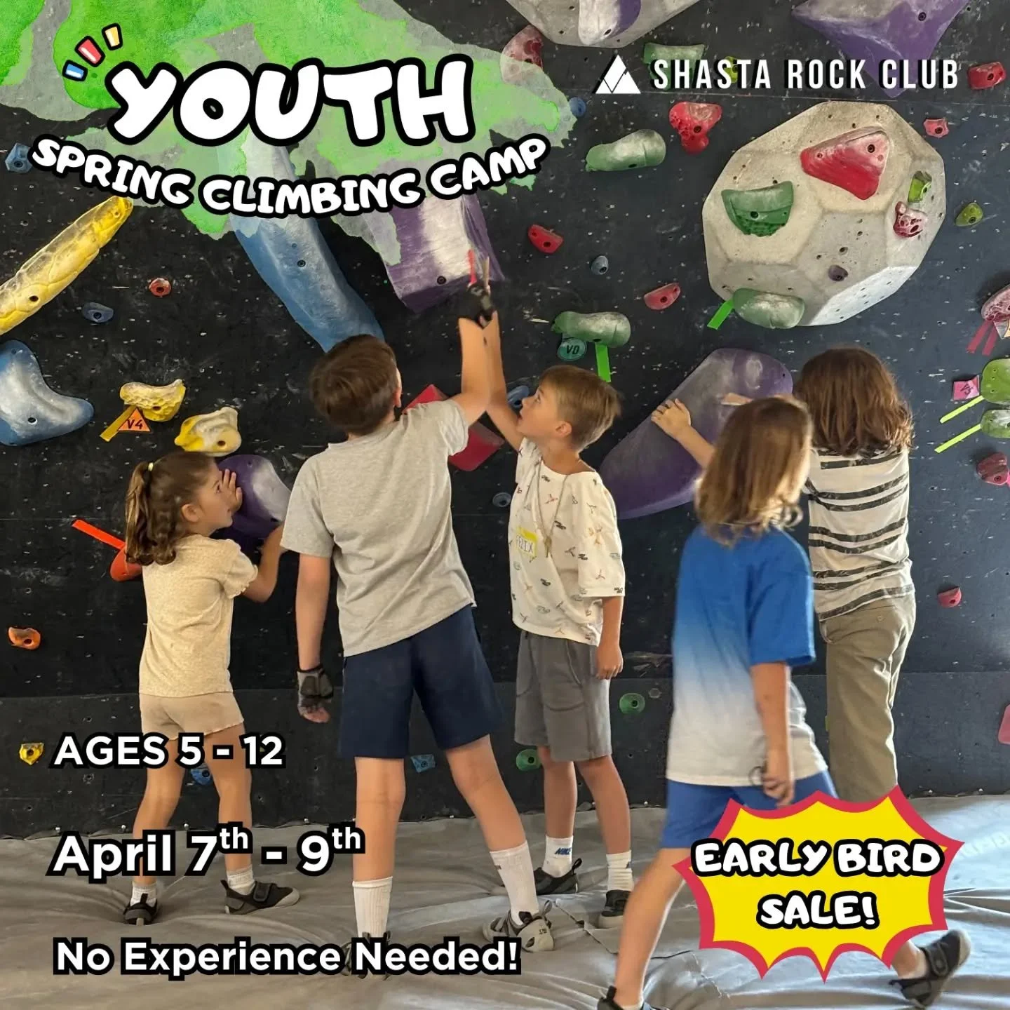 Our Youth Spring Climbing Camp is coming up quick! Make sure to reserve your spot. Currently we're offering our early bird sale. You can find more details in the link in our bio. Give your kids something fun this Spring Break!

#rockclimb #rockclimbi
