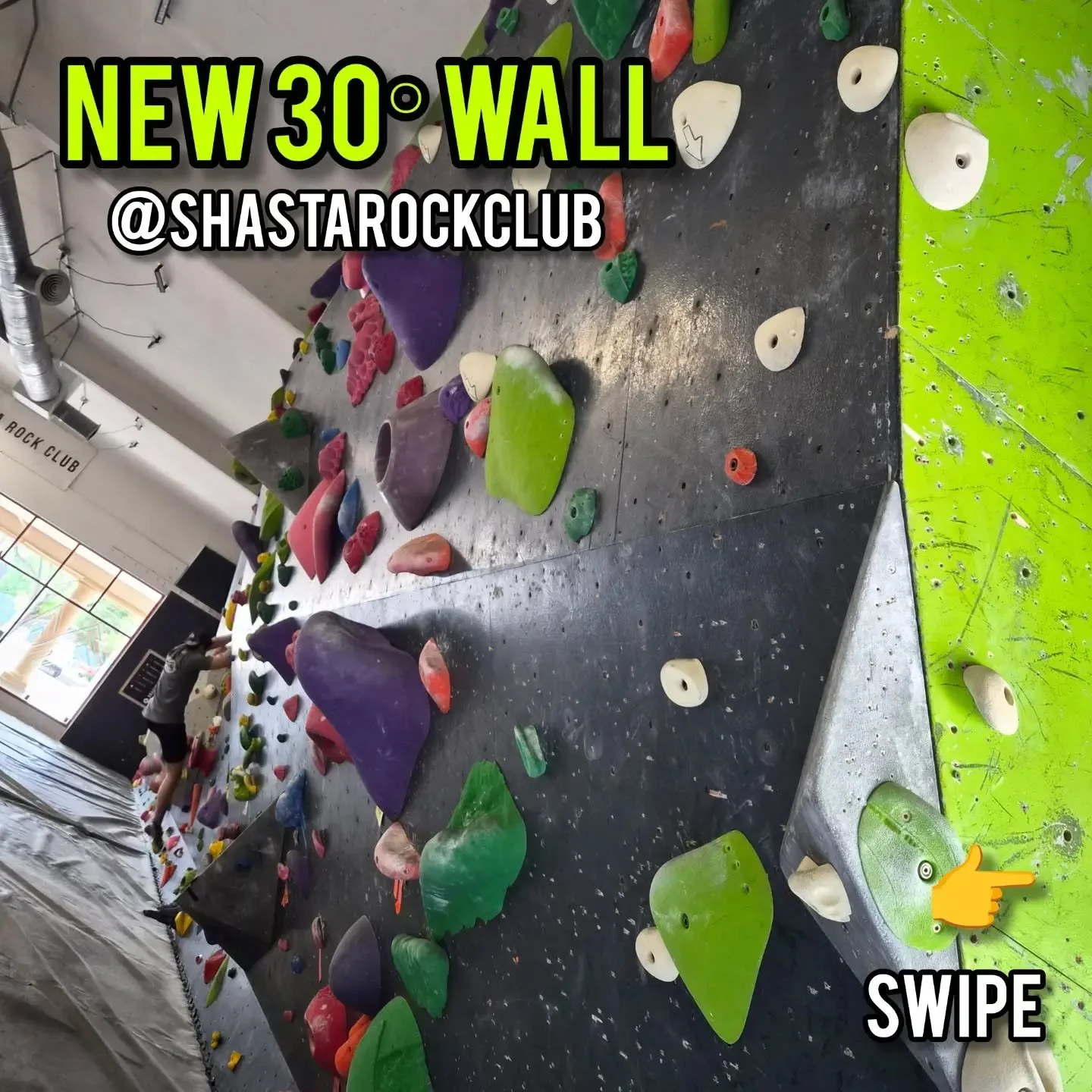 Hey we are with a brand new 30&deg; wall 🔥 There are some really challenging routes but also some really smooth ones. A wall made for every rock climbing fanatic! Come check it out 😳 

#rockclimb #rockclimbing #newset #newroutes #bouldering