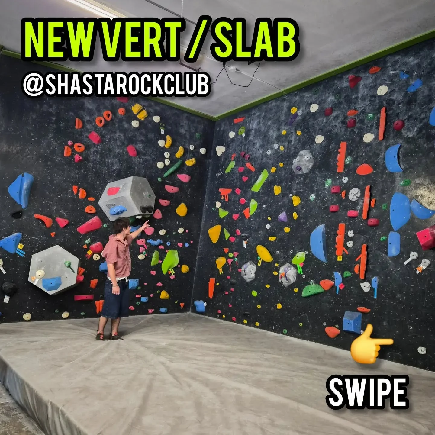 New vert and slab is here! We packed this wall up with tons of fun things to climb. There's a lot of easier climbs this time around as we're preparing for Summer Camps, so it's the perfect opportunity to try a bunch of routes that aren't super crazy.